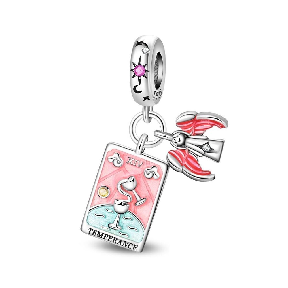 3539 S925 Sterling Silver Charm Beads Tarot Cards Beads fits for Pandora